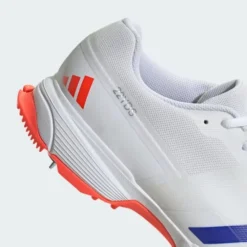 2024 Adidas 22YDS Full Spike Cricket Shoes - White/Blue/Red -Cricket Gear Sales Store 22yds shoes white ig6752 41 detail