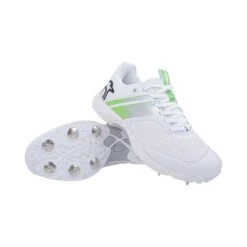 2023 Kookaburra KC 3.0 Spike Cricket Shoes - White/Lime -Cricket Gear Sales Store 3r2316 kc3.0 green spike hero