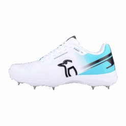 2024 Kookaburra KC 3.0 Spike Cricket Shoes - White/Aqua -Cricket Gear Sales Store 3r2415 kc 3.0 spike outside 1