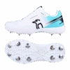 2024 Kookaburra KC 3.0 Spike Cricket Shoes - White/Aqua