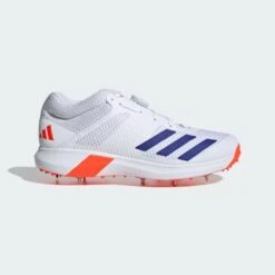 2024 Adidas AdiPower Vector Mid 20 Bowling Cricket Shoes - White/Blue/Red -Cricket Gear Sales Store adipower vector mid 20 shoes white ig6749 01 standard