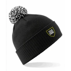 Halton Maroons FC Black AR Bobble Beanie