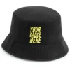Bucket Hat With Club Badge - Black