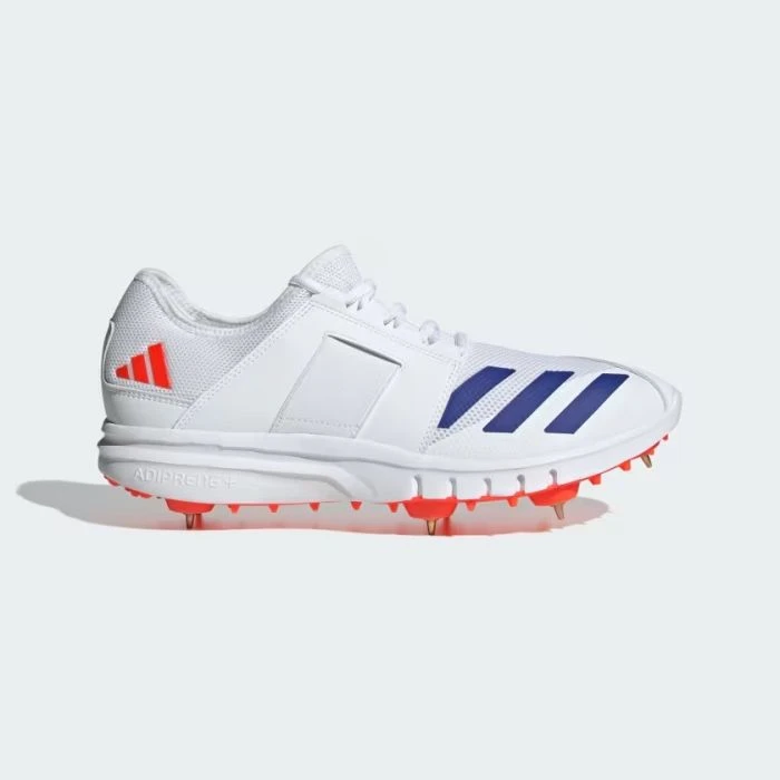 2024 Adidas Howzat Spike 20 Cricket Shoes - White/Blue/Red 7 2024 Adidas Howzat Spike 20 Cricket Shoes - White/Blue/Red - Image 7