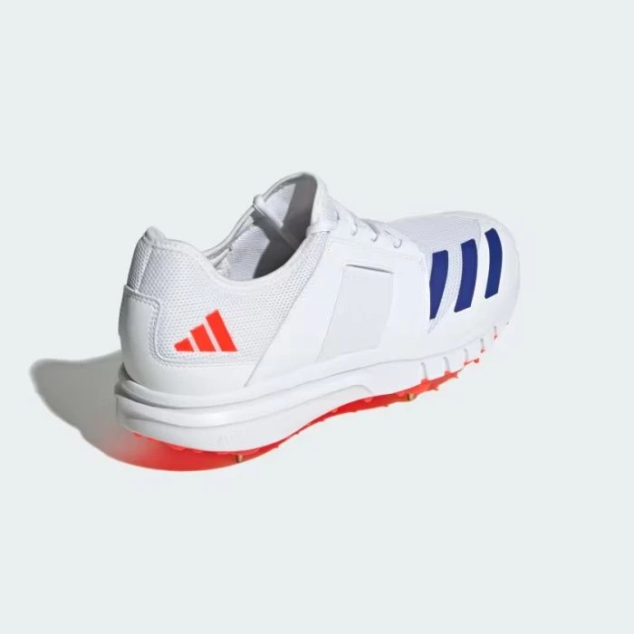 2024 Adidas Howzat Spike 20 Cricket Shoes - White/Blue/Red 6 2024 Adidas Howzat Spike 20 Cricket Shoes - White/Blue/Red - Image 6