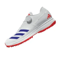 2024 Adidas 22YDS SL22 Boost Cricket Shoes - White/Blue/Red -Cricket Gear Sales Store ig6751 2 footwear zip turntable 3d 1 white
