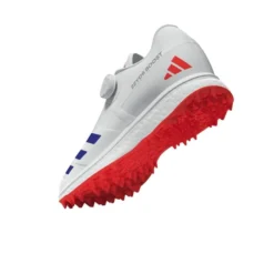 2024 Adidas 22YDS SL22 Boost Cricket Shoes - White/Blue/Red -Cricket Gear Sales Store ig6751 2 footwear zip turntable 3d 8 white
