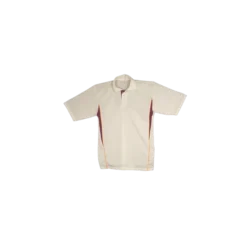 Proskins Melbourne Short Sleeved Cricket Shirt - White/Maroon