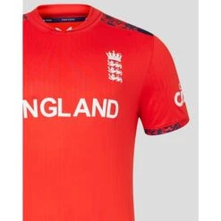 2024 Castore ECB England T20 World Cup Mens Cricket Shirt -Cricket Gear Sales Store tm6762 wc 096 fiery red 08
